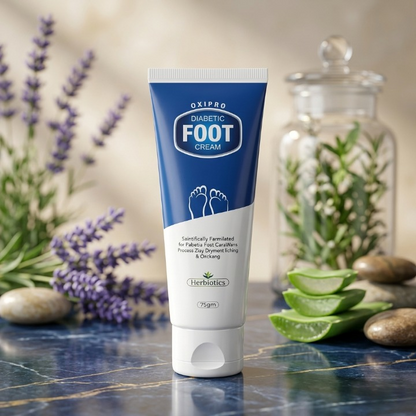 Herbiotics Oxipro Diabetic Foot Cream | Intensive Healing for Dry, Cracked & Itching Feet