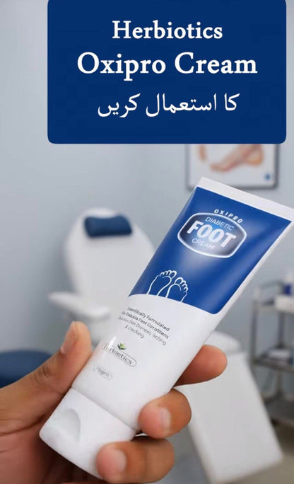Herbiotics Oxipro Diabetic Foot Cream | Intensive Healing for Dry, Cracked & Itching Feet