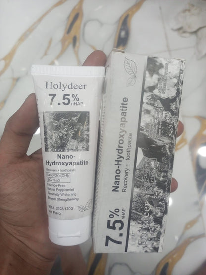 Holydeer Recovery Toothpaste  | 7.5% Nano-Hydroxyapatite For Enamel Repair & Whitening 120g Rs 153