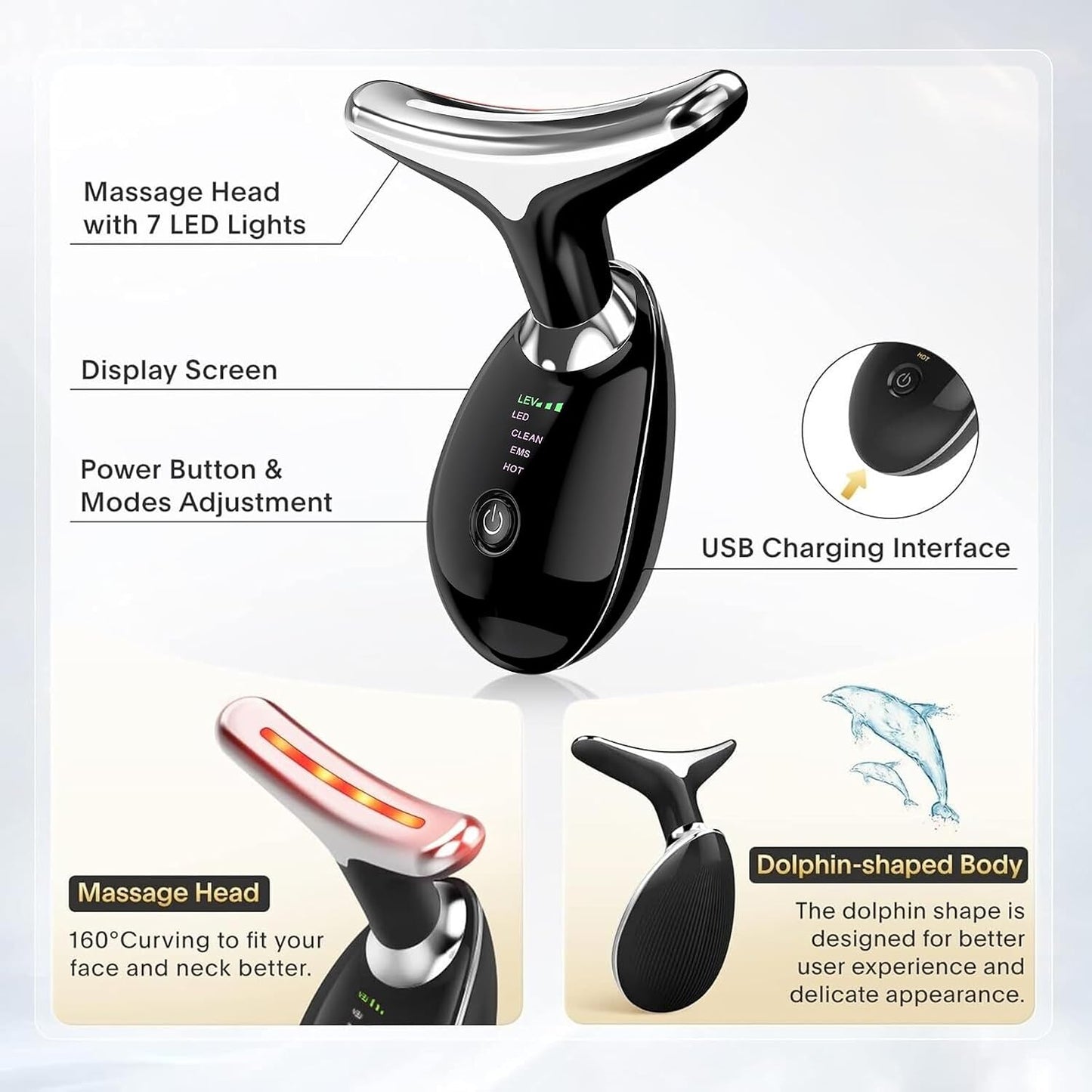 Massager for Face Lifting Facial Massagers EMS Neck Eye Massage
