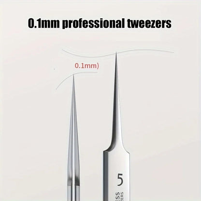 Extra Fine Acne & Blackhead Removal Tweezers - Stainless Steel