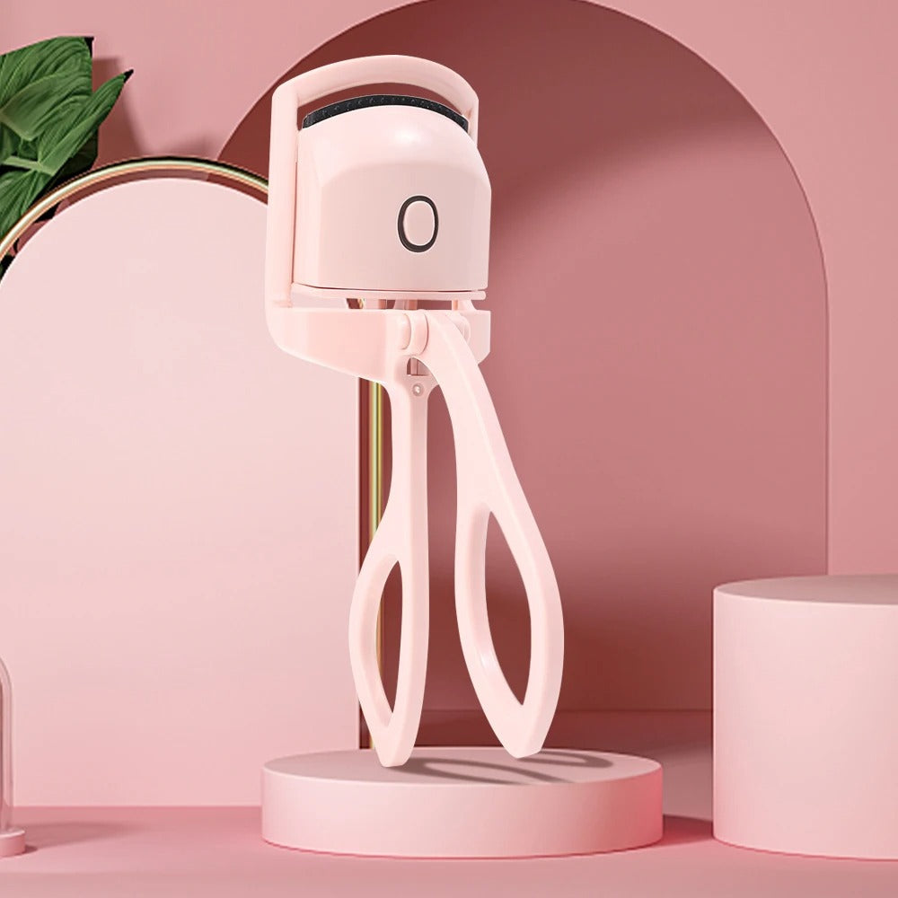 Heated Eyelash Curler in use